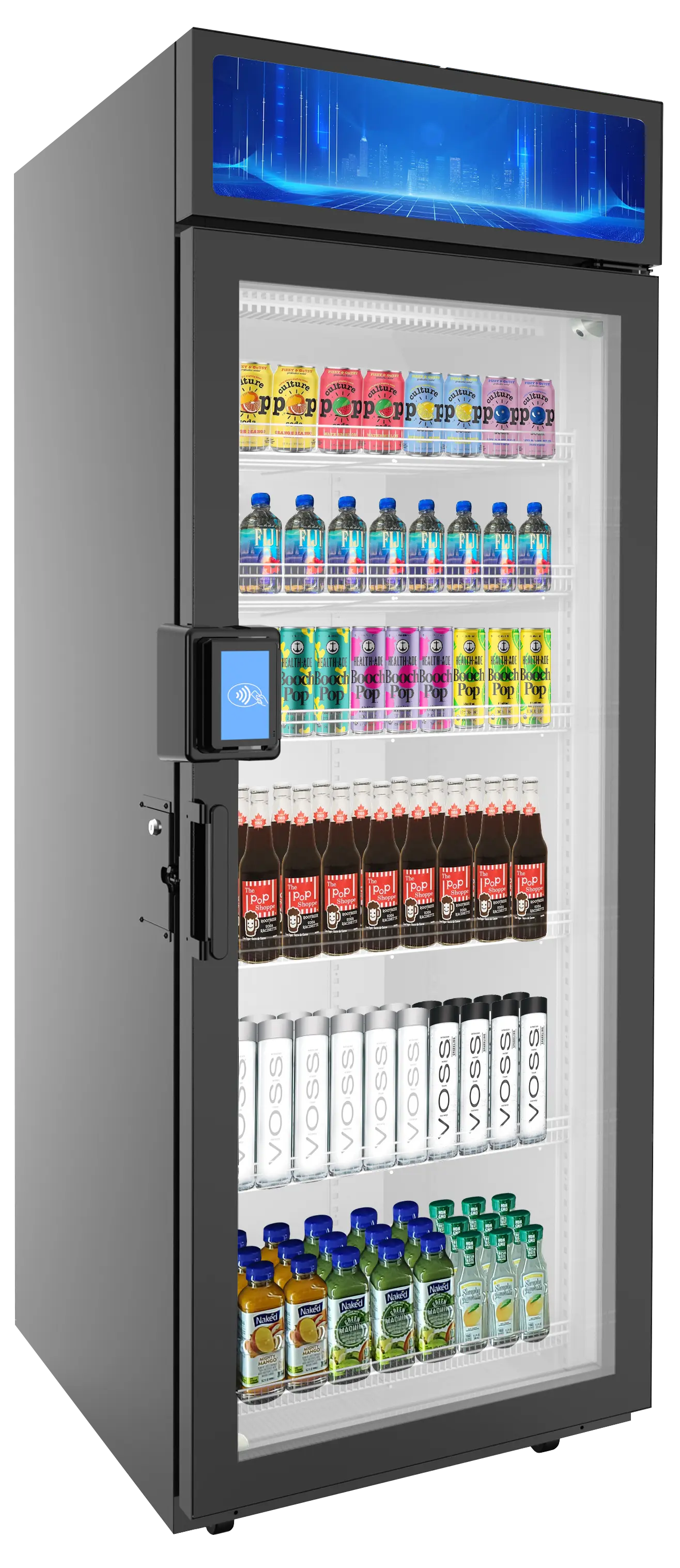 Smith Market Smart AI Cooler with beverages